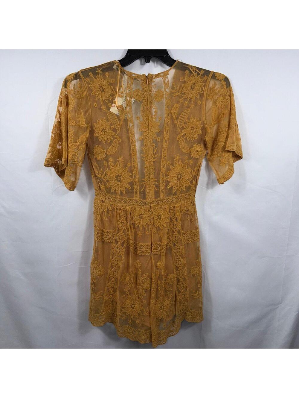 HYFVE Mustard Lace Romper Size Small NWT - Picture 8 of 9